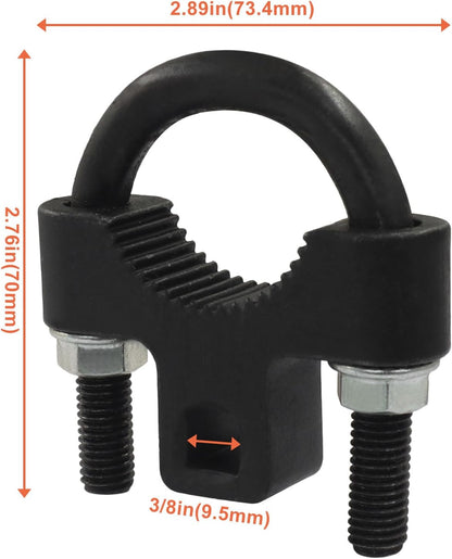 3/8" Universal Inner Tie Rod Removal Tool, Low Profile Removal Tool Non-Slip for Easy Removal Non-Slip Teeth,27-42mm End Wrench for 1/2" Square Drive, U-Wrench for Automotive Repair