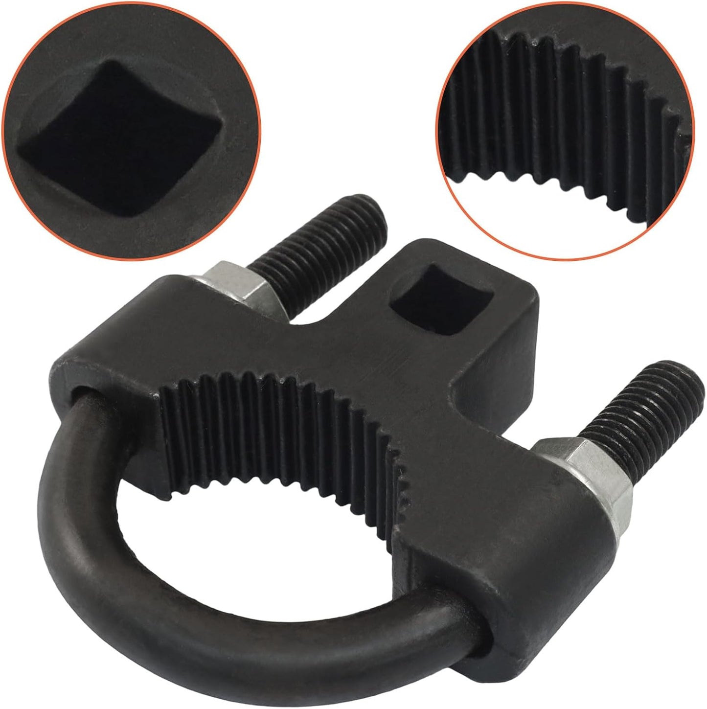 3/8" Universal Inner Tie Rod Removal Tool, Low Profile Removal Tool Non-Slip for Easy Removal Non-Slip Teeth,27-42mm End Wrench for 1/2" Square Drive, U-Wrench for Automotive Repair