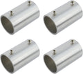 Straight Pipe Fitting Connector Fit 1-1/4" OD Pipe 2-Way Stainless Steel Rail Pipe Fittings for DIY Shelf Garden Support, Handrail, 2.36"/60mm Length -4pcs