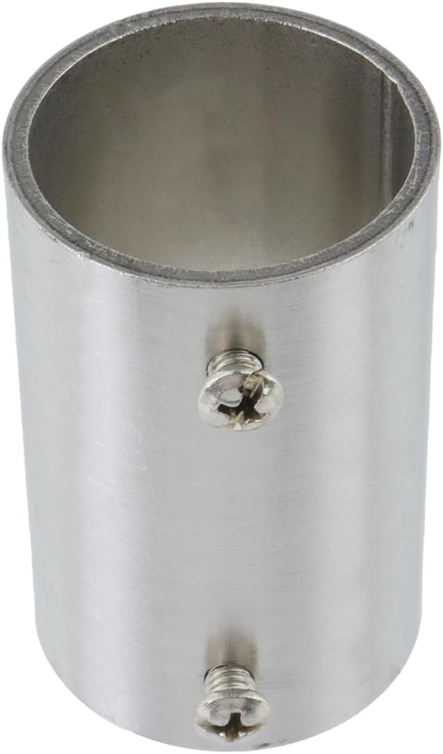 Straight Pipe Fitting Connector Fit 1-1/4" OD Pipe 2-Way Stainless Steel Rail Pipe Fittings for DIY Shelf Garden Support, Handrail, 2.36"/60mm Length -4pcs