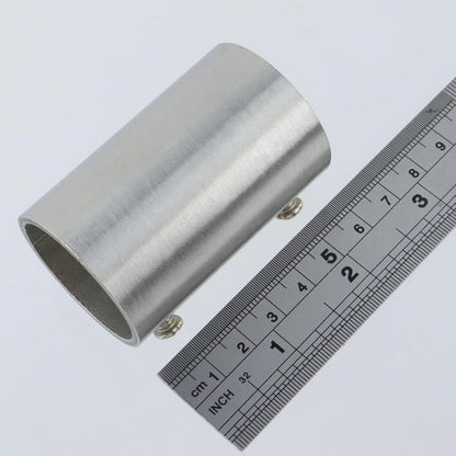 Straight Pipe Fitting Connector Fit 1-1/4" OD Pipe 2-Way Stainless Steel Rail Pipe Fittings for DIY Shelf Garden Support, Handrail, 2.36"/60mm Length -4pcs