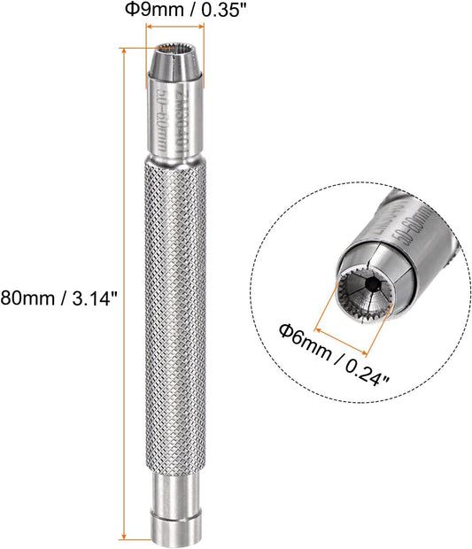 Watch Crown Winder Tool 5-6mm Manual Mechanical Winding Instrument Silver Stainless Steel Watch Repair Helper