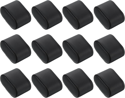 12Pcs Watch Display Pillow, 2.95" x 2.09" x 1.77" Bracelet Watch Pillow PU Leather Watch Pillow for Watch Box Bangle Cushions Display Storage, Black