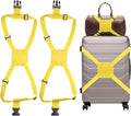 2 Pcs Luggage Straps Bungees Adjustable Luggage Strap Buckle Carry Bag Elastic Suitcase Strap Belt Airport Travel Accessories for Travel Baggage Handbag Add Bag, Yellow
