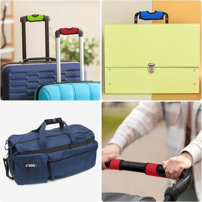 6 Pcs Luggage Handle Wrap, Hollow Neoprene Handbag Grip Cover Protector Luggage Identifiers Suitcase Handle Wraps for Luggage Suitcase Travel Bags, Yellow