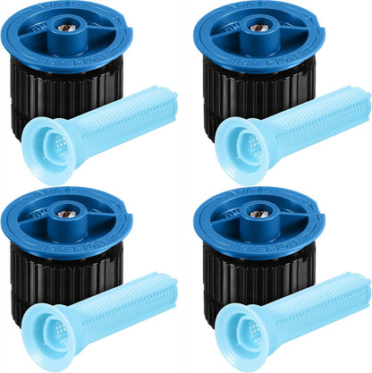 4 Pcs 10 VAN Variable Arc Nozzle Replacement Sprinkler Head Adjustable 360 Degree Rotating Irrigation Pop up Sprinkler Head Compatible with Rainbird, Hunter, Orbit for Garden Lawn