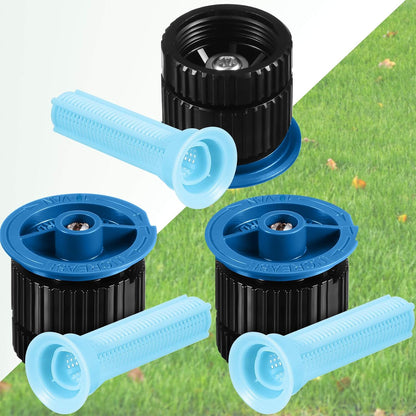 4 Pcs 10 VAN Variable Arc Nozzle Replacement Sprinkler Head Adjustable 360 Degree Rotating Irrigation Pop up Sprinkler Head Compatible with Rainbird, Hunter, Orbit for Garden Lawn