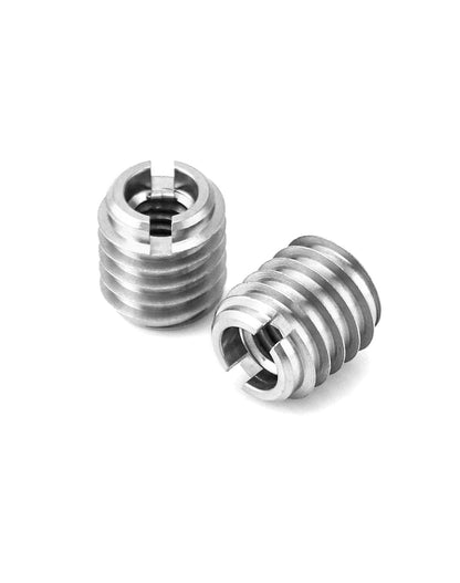 Stainless Steel Threaded Insert for Hard-Wood, 1/4-20 Internal Threads 20 Pack 5/8" Long Nut Inserts for Hardwoods, Softwoods, Plywood and Composites