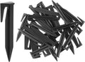 Plastic Boundary Wire Stakes, 200 Pcs, 3.35in, Black, Bayonet Tip, Garden Edging, Lawn Nails, Wire Pegs, Landscape Anchoring Spikes, Pet Fence, Mower Compatible