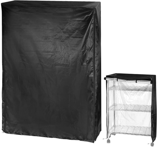 Storage Shelving Unit Cover, Wire Rack Cover for Shelf 48"x18"x72", 210D Oxford Cloth, Keeps Rack Clean, for Home, Office, Storage, Garage, Black Hover Image
