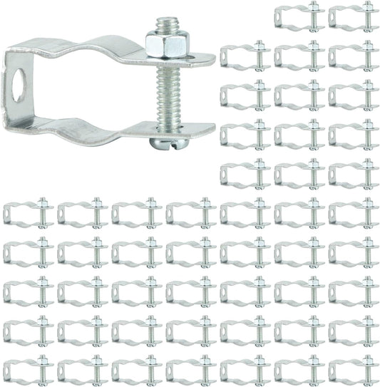 Conduit Hanger with Bolt Features, 1/2 Inch Zinc-Plated Steel, Pack of 50 - Insulated Supports or Threaded Rods for EMT, Rigid Conduits