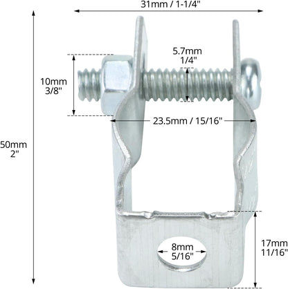 Conduit Hanger with Bolt Features, 1/2 Inch Zinc-Plated Steel, Pack of 50 - Insulated Supports or Threaded Rods for EMT, Rigid Conduits