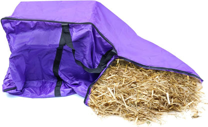 Hay Bale Storage Bag, 420D Horse and Livestock Hay Bale Bag, Large Tote Waterproof Collapsible Bag Hay Bale Tote Bag with Zipper