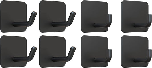 2 Types of Black Adhesive Hooks Bundle