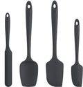 Silicone Spatula Set with 600 Degrees Fahrenheit Heat Resistant (Black)