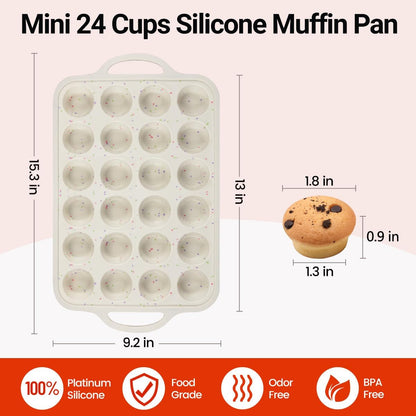 Mini Cupcake Pans, Jumbo Muffin Pan, Metal Reinforced Frame for Baking Giant Homemade Muffins, Cupcakes, Frittatas