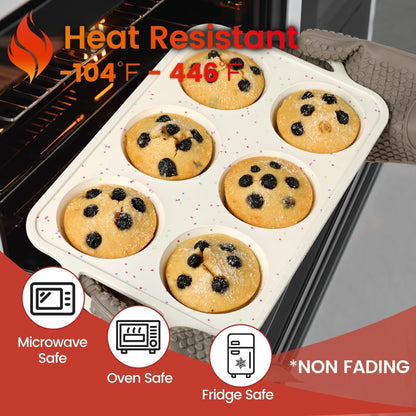 Mini Cupcake Pans, Jumbo Muffin Pan, Metal Reinforced Frame for Baking Giant Homemade Muffins, Cupcakes, Frittatas