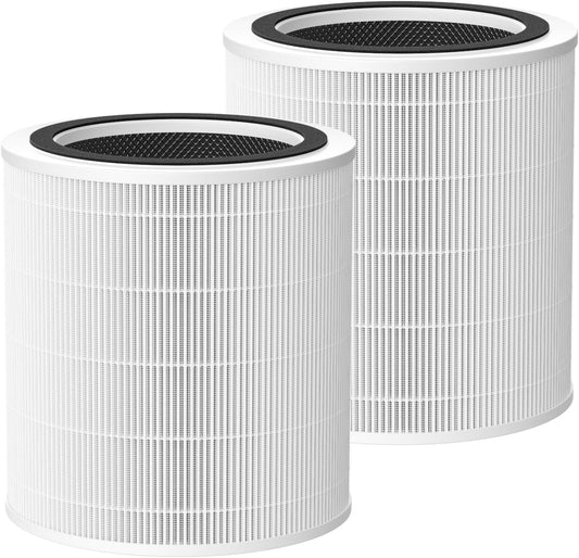 Core 400S-P Replacement Filter for LEVOIT Core 400S-P Smart Air Purifi-er, 3-IN-1 HEPA and Activated Carbon Filter, Compared to Part# Core 400S-RF(LRF-C401S-P-WUS), White (2 Pack)