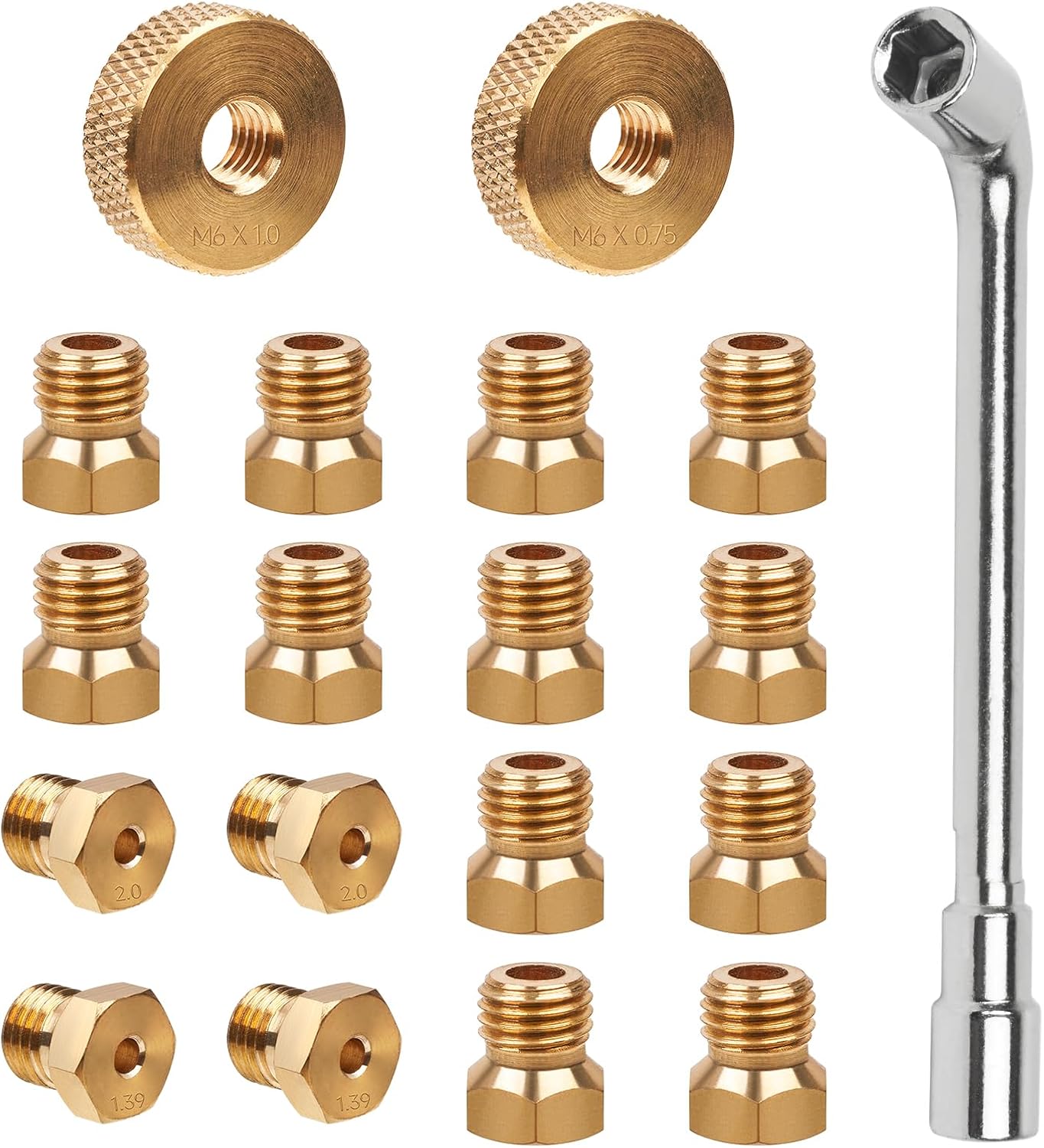 Natural Gas Conversion Kit, Propane to NG Orifices Nozzle, for Blackstone 28'' & 36'' Griddles, Rangetop Combo, Tailgater, DIY Burner Replacement Parts