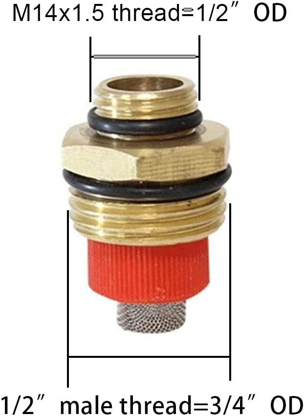 Brass Misting Spray Nozzle 1/2" NPT Male 4-Holes Garden Sprinklers Irrigation Connector Water Sprinklers Mister Heads Fitting with Filter Mesh (Pack of 3)