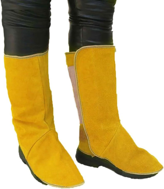 Leather Welding Shoes Covers Foot Protective Splatter Heat Insulation Anti Spark