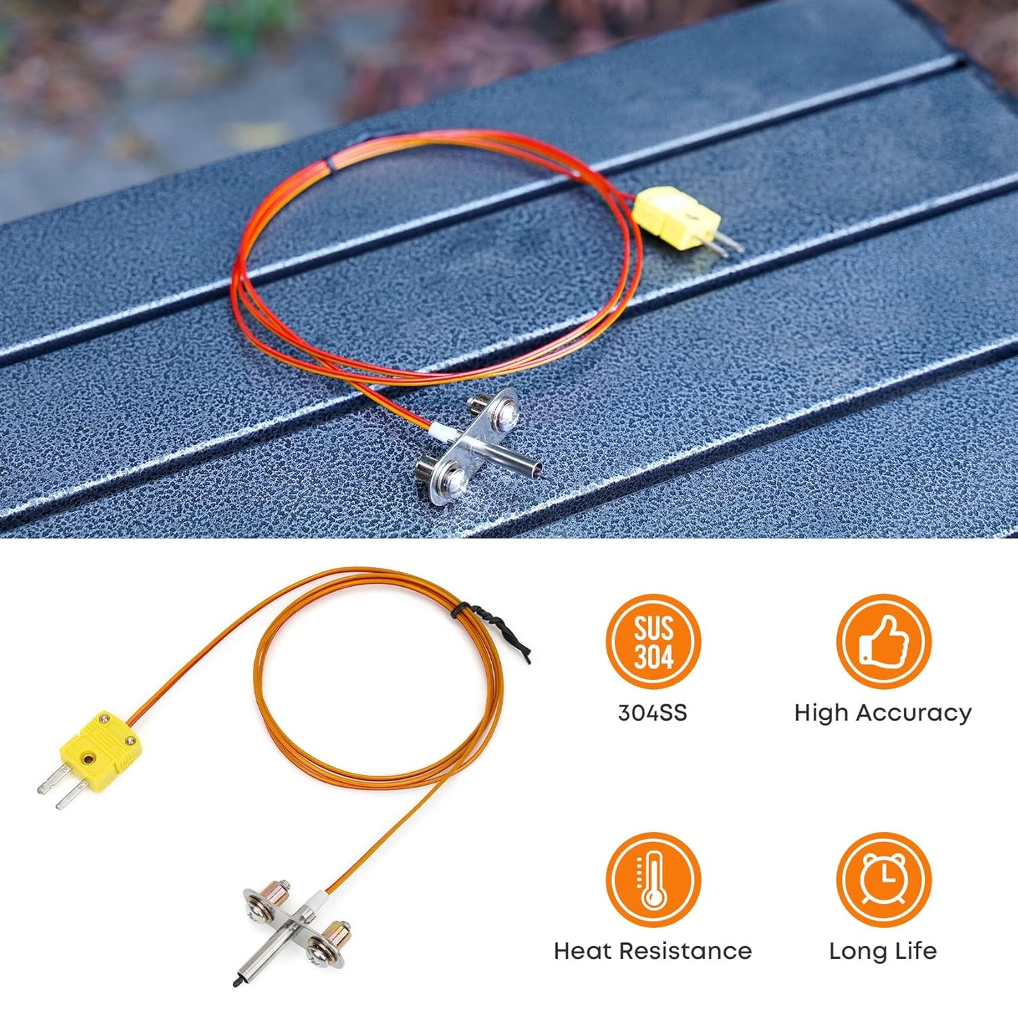 RTD Probe Replacement for Traeger Ironwood 650/885, Pro Series 575/780, Upgraded Thermocouple Probe Kit for #KIT0422