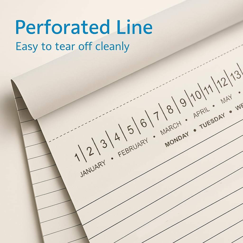 Legal Pads 8.5 x 11 with Date on Top, Narrow Ruled, White Note Pads College Ruled Writing Tablets for Office, School, 50 Sheets, 3 Pack