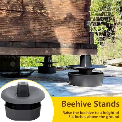 3 Sets/12Pcs Beehive Stands- Sturdy Beehive Feet Stands- Beehive Base Beekeeping Hive Support Tools for Outdoor Garden Beekeeper Workshop