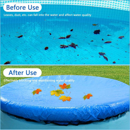 10 Ft Dust Pool Cover Protector-Solar Cover for Round Frame Pools-Pool Cover for Round Inflatable-Pool Cover Protector Heat Retaining Blanket