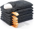 6-Pack Soap Pocket Exfoliating Soap Saver Pouch, Body Scrubber Rough Sponge Exfoliator for Bath or Shower, Gray Mesh Bar Soap Foam Lather Pouch.