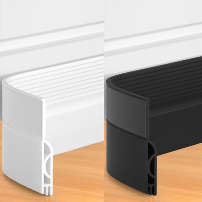 39 Inch Door Draft Stopper 2 Pack White & Black.