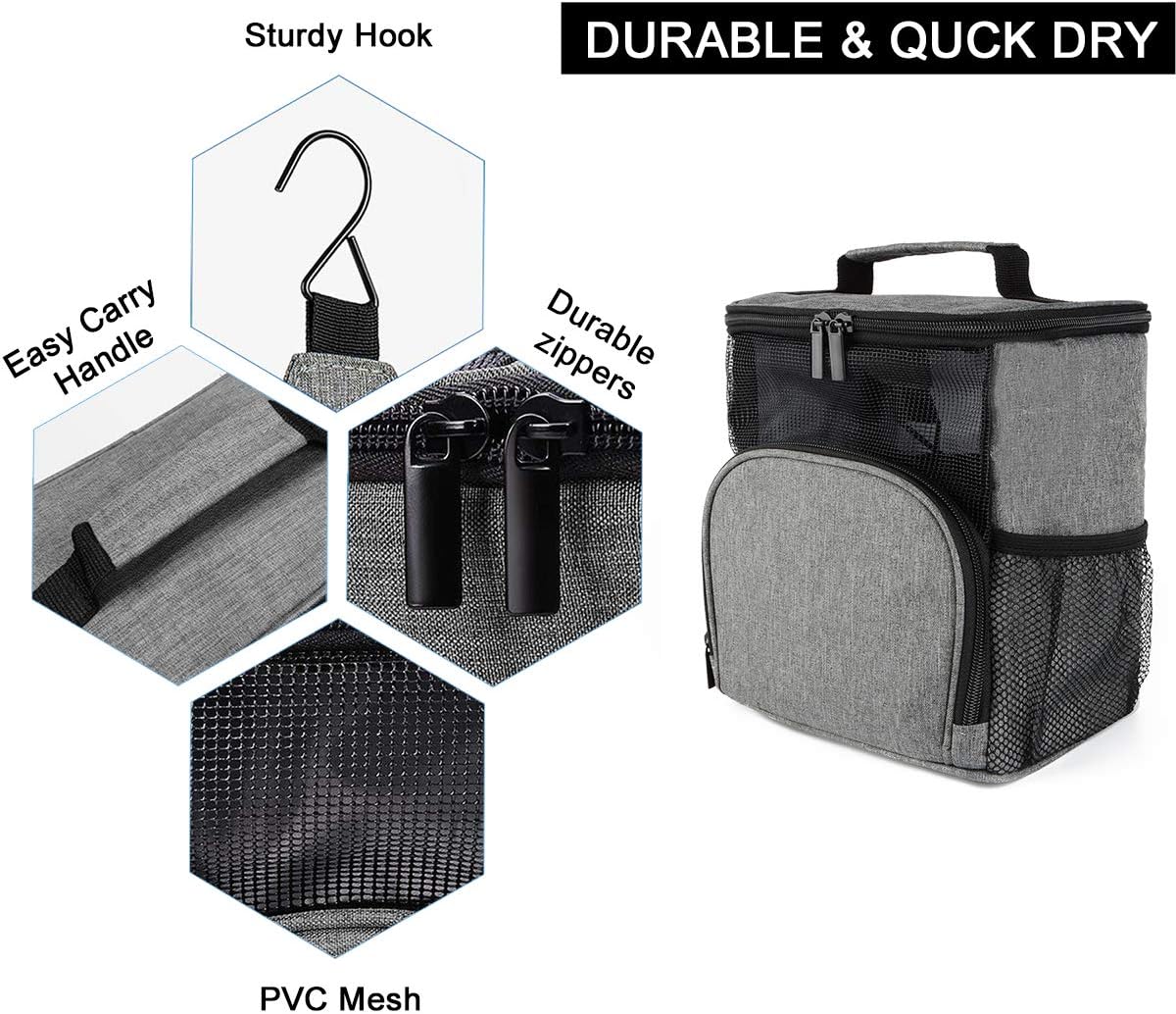 Mesh Shower Caddy Tote Bag, Portable Toiletry Bag Bath Organizer for College Dorms, Gym, Camp, Women and Men