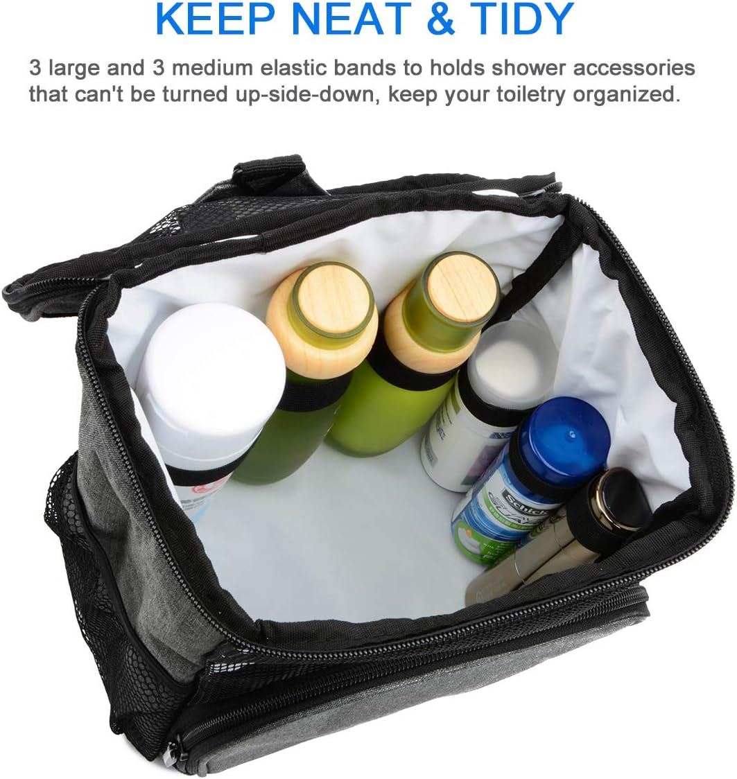 Mesh Shower Caddy Tote Bag, Portable Toiletry Bag Bath Organizer for College Dorms, Gym, Camp, Women and Men