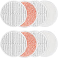 8 Pack Mop Pads Replacement Compatible with Bissell Spinwave 2124, 2039A, 2307, 23157, 23159, 20393, 20399 Hard Floor Spin Mop, 2 Soft Pads, 4 Scrubby Pads, 2 Heavy Scrub Pads.