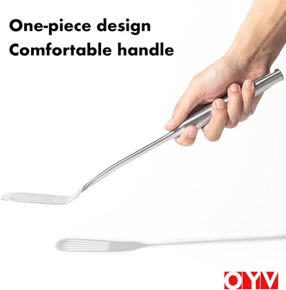 304 Stainless Steel Whisk Set & Wok Spatula, 3 Pack Whisks and Stainless Steel Spatula for Kitchen Cooking, Blending, Beating, Stirring