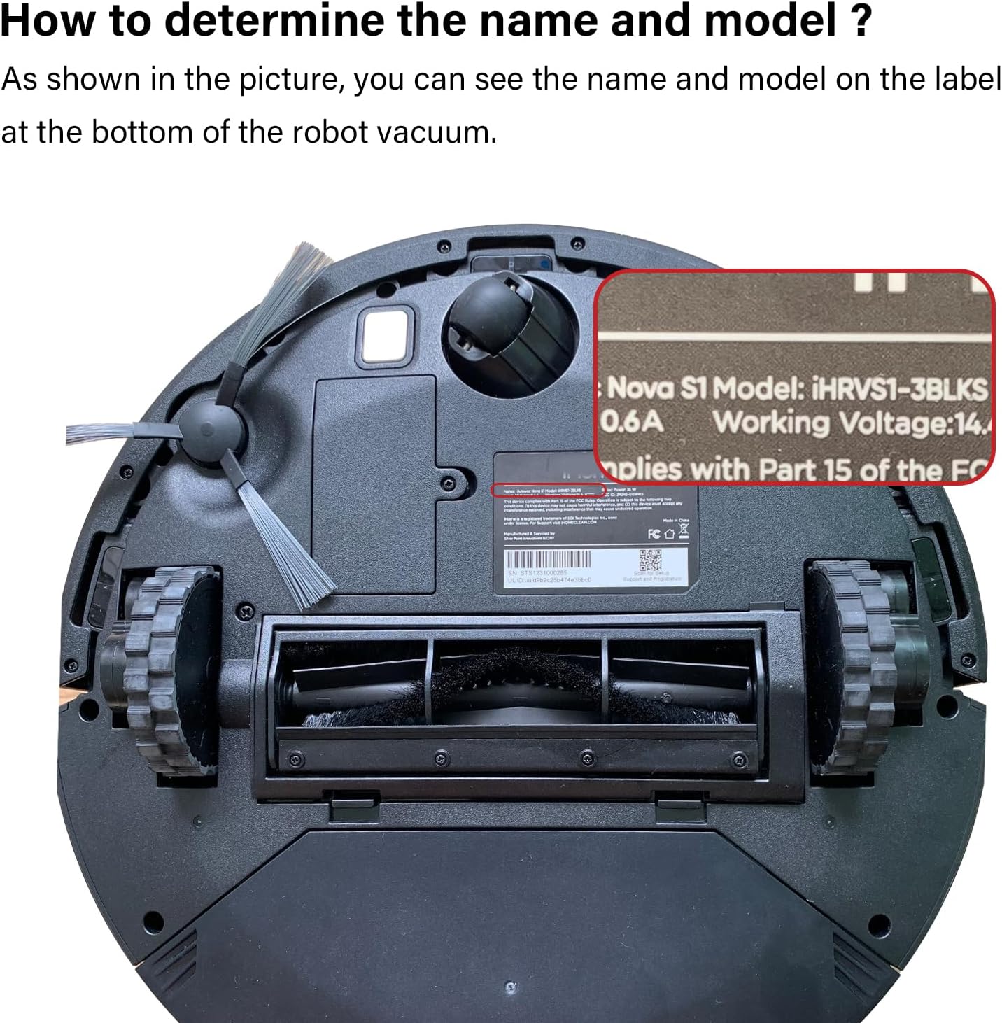 Replacement Parts for iHome Nova S1 Pro / iHRVS1PRO-3BLK, Nova S1 2nd Gen / iHRVS1-3BLKS, Juno 2nd Gen / iHRV9-BLKS Vacuum Cleaner (Not for Nova S1 1st Gen / iHRVS1-3BLK, Juno 1st Gen / iHRV9-BLK)