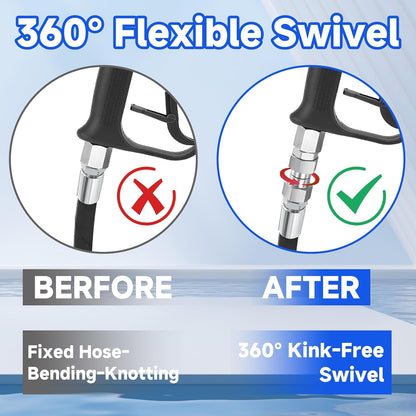 Pressure Washer Swivel Fitting, Metric M22 14mm Thread, Stainless Steel, 4500 PSI, 2 Pcs