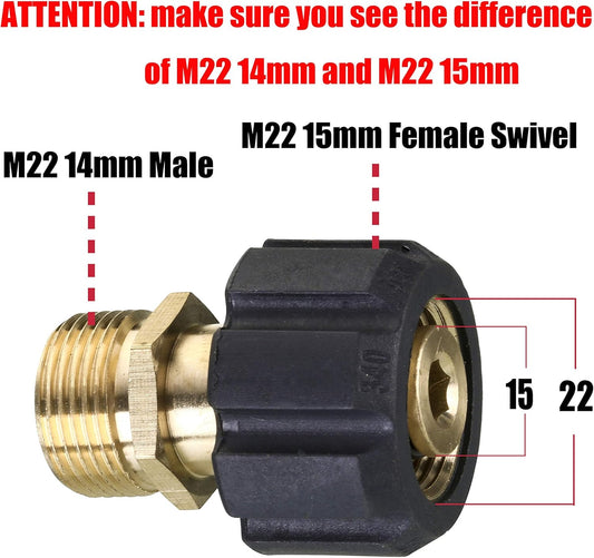 Pressure Washer Adapter and M22 Pressure Washer Fitting