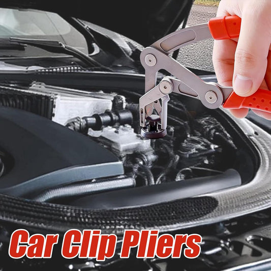 Car Clip Pliers, Efficient Multi-Functional Automotive Snap Pliers, Auto Trim Removal Tool, Spring-Loaded Fastener Rivet Remover for Door Panels, Trim Clips, Rivets, and Interior Panels (1PC)