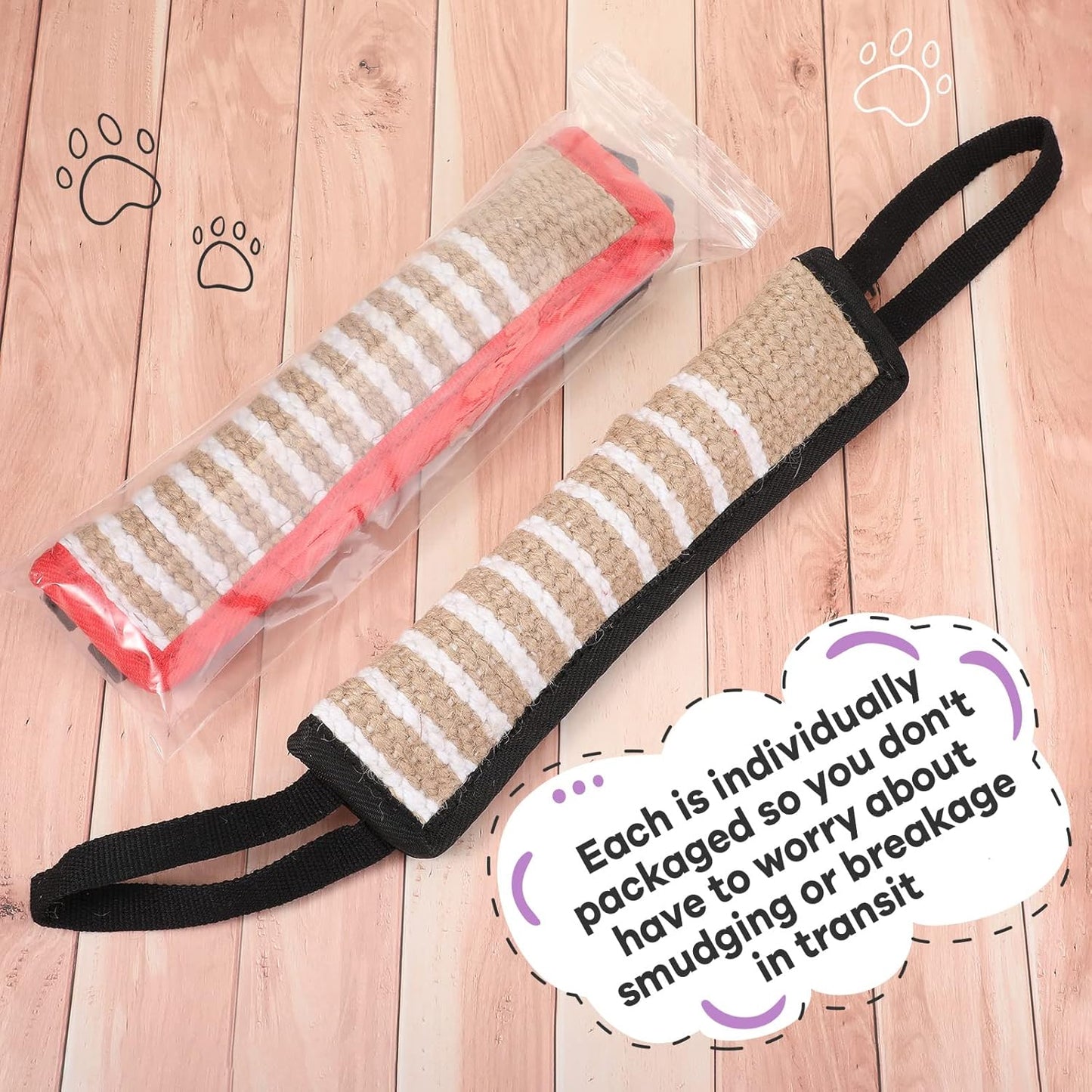 Amylove 2 Pcs Dog Tug Toy,tug of War,Fight Pillow with 2 Handles Tough Jute for Small Medium Large Dogs Puppy Training Bite Pillow Interactive Play