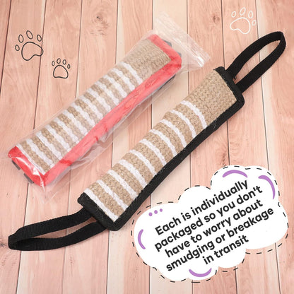 Amylove 2 Pcs Dog Tug Toy,tug of War,Fight Pillow with 2 Handles Tough Jute for Small Medium Large Dogs Puppy Training Bite Pillow Interactive Play