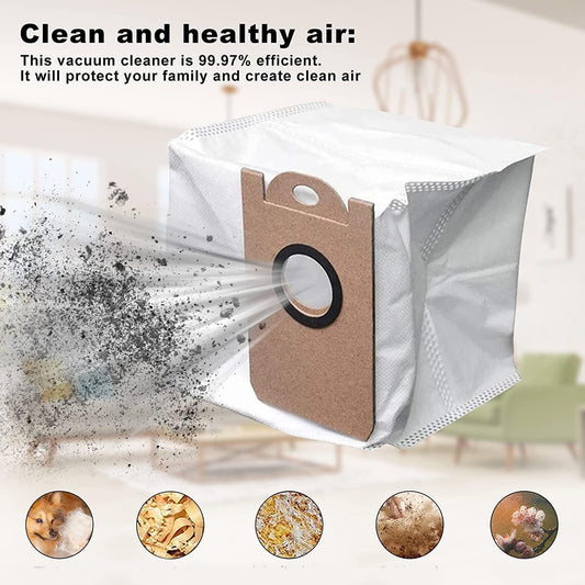 10 Pack Dust Bags for iHome AutoVac Nova S1 Pro, iHRVS1PRO-3BLK, iHRV6-BLK, iHRV7-SLK, iHRV13-BLK,iHRV14-BLK Robot Vacuum Replacement Accessory Parts