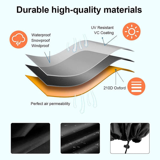 55 Gallon Drum Cover, 210D Oxford Cloth Water Storage Barrel Cover, 25 x 37 Inch Outdoor Waterproof Rain Snow Bucket lid with Drawstring, UV Protection, Anti Dust(2 Pcs)