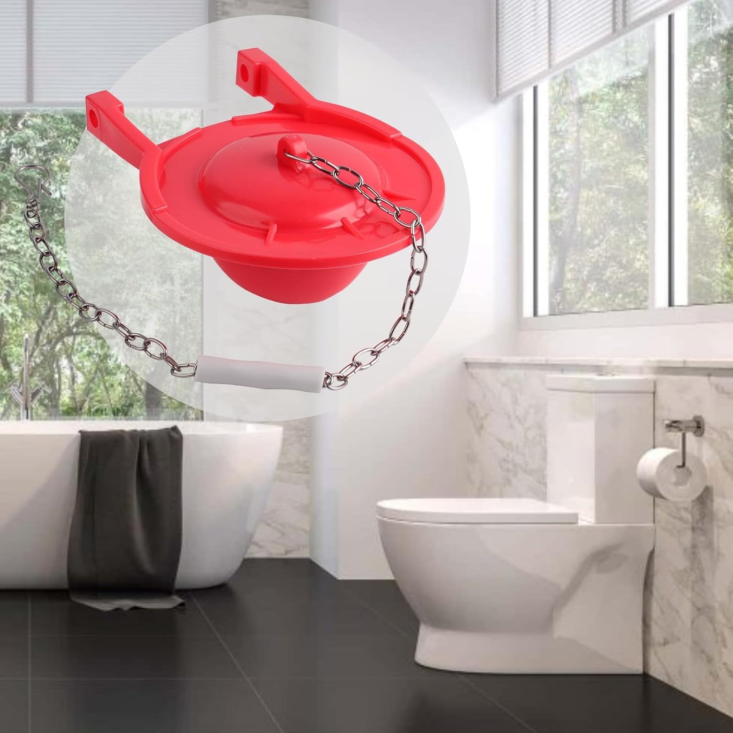 2 Pack Large 3-Inch Toilet Flapper Replacement Compatible with TOTO flapper Model G-Max, THU138S, THU175S and THU331S- Oversized Sealing and Easy to Install