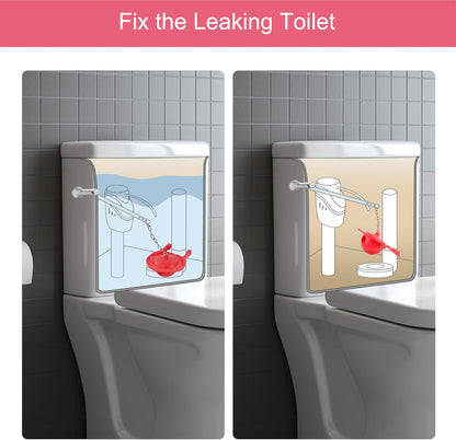 2 Pack Large 3-Inch Toilet Flapper with Toilet Handle Replacement Compatible with TOTOTHU004-CP Trip Lvr