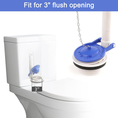 2 Pack Large 3-Inch Toilet Flapper with Toilet Handle Replacement Compatible with TOTOTHU004-CP Trip Lvr