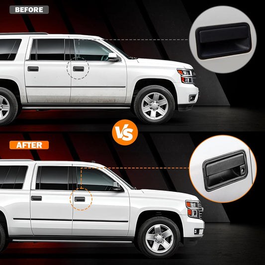 Exterior Door Handles Front/Rear Left & Right for Chevy C1500 C2500 C3500 K1500 K2500 K3500 GMC Yukon Tahoe Suburban Replaces # 15742229, 15742230, 15742233, 15742234