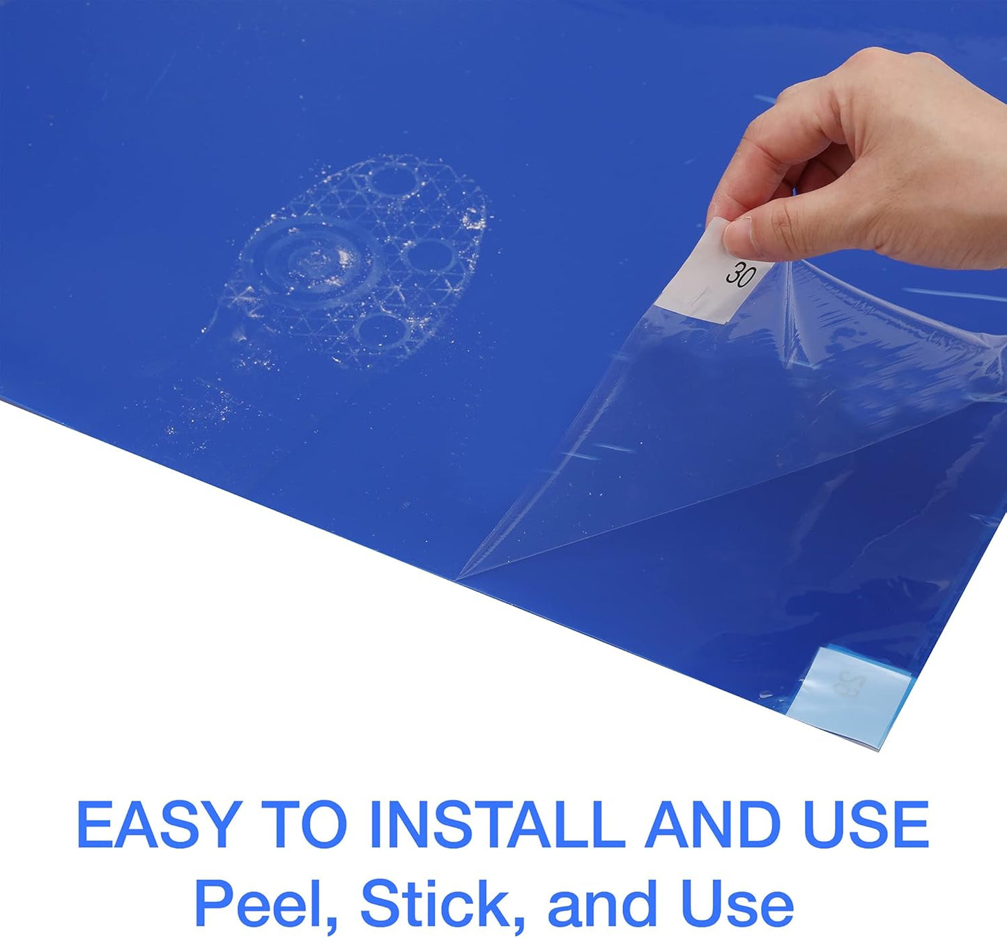 150 Sheets 24" x 36" Adhesive Mats - Sticky Mat for Laboratories, Homes, Construction Sites, and More - Remove Dust and Dirt from Shoes and Equipment Wheels -Blue.