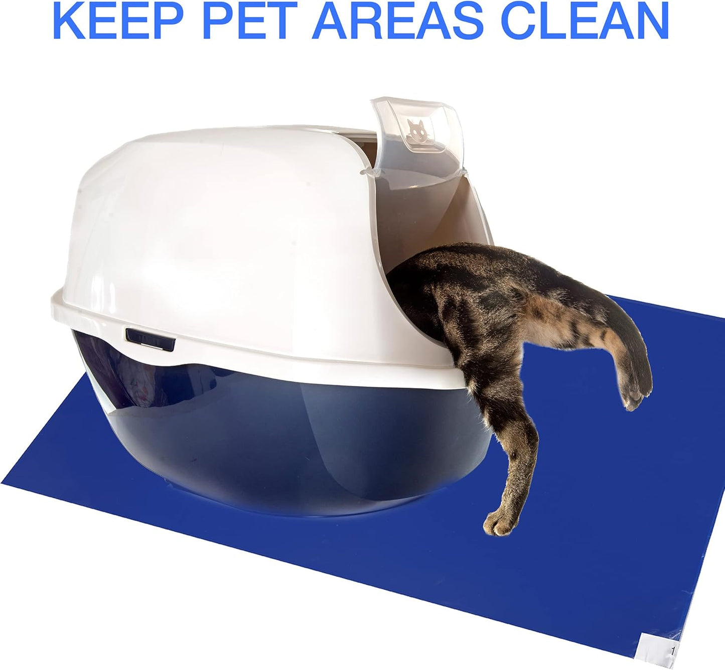 150 Sheets 24" x 36" Adhesive Mats - Sticky Mat for Laboratories, Homes, Construction Sites, and More - Remove Dust and Dirt from Shoes and Equipment Wheels -Blue.
