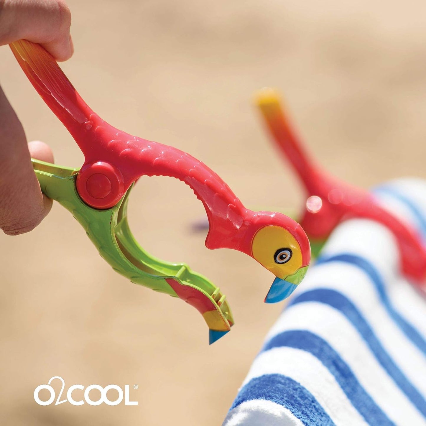 Boca Clips - Beach Towel Clips for Beach Chairs, Pool and Patio Accessories Clothes Pins for Bags, 2-Pack (Caribbean Cocktail)